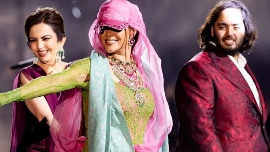 Rihanna Shines in Unseen Indian Jewels: A Spectacular Performance at Anant Ambani’s Pre-Wedding Gala